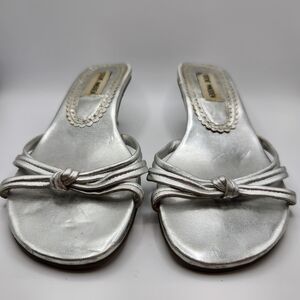 Nine West Silver Knot Detail Mules